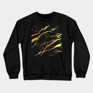 Beautiful Gold Color Marble Texture Crewneck Sweatshirt